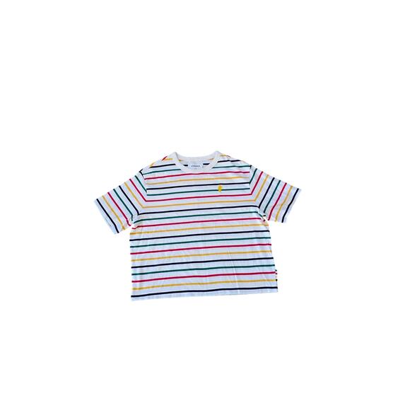Hudson Bay Apparel Tops - Hudson Bay Canada Stripes HBC Cropped Short Sleeve Oversized Boxy T-Shirt XSmall